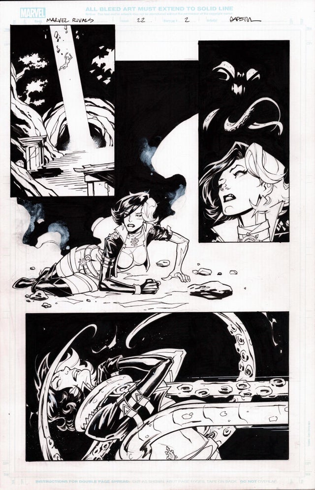 MARVEL RIVALS- LUNA SNOW, GALACTA, DOOM, DAREDEVIL - ERIC GAPSTUR Comic Art