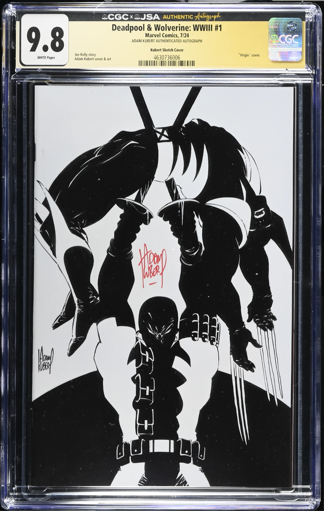 CGC/JSA Adam Kubert Deadpool/Wolverine Comic Art
