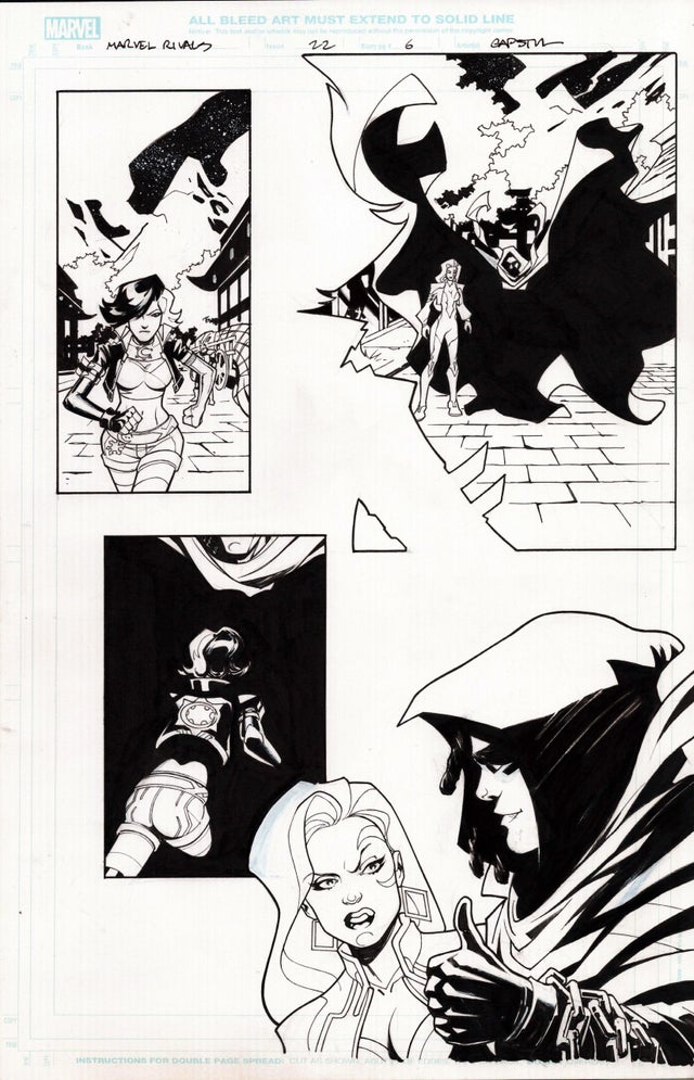 MARVEL RIVALS- LUNA SNOW, GALACTA, DOOM, DAREDEVIL - ERIC GAPSTUR Comic Art
