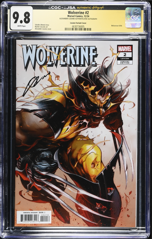 CGC/JSA Lozano Wolverine Comic Art