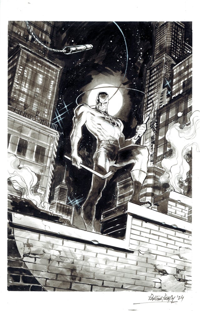 Daredevil Cover Quality Original Art - Partha Pratim Comic Art