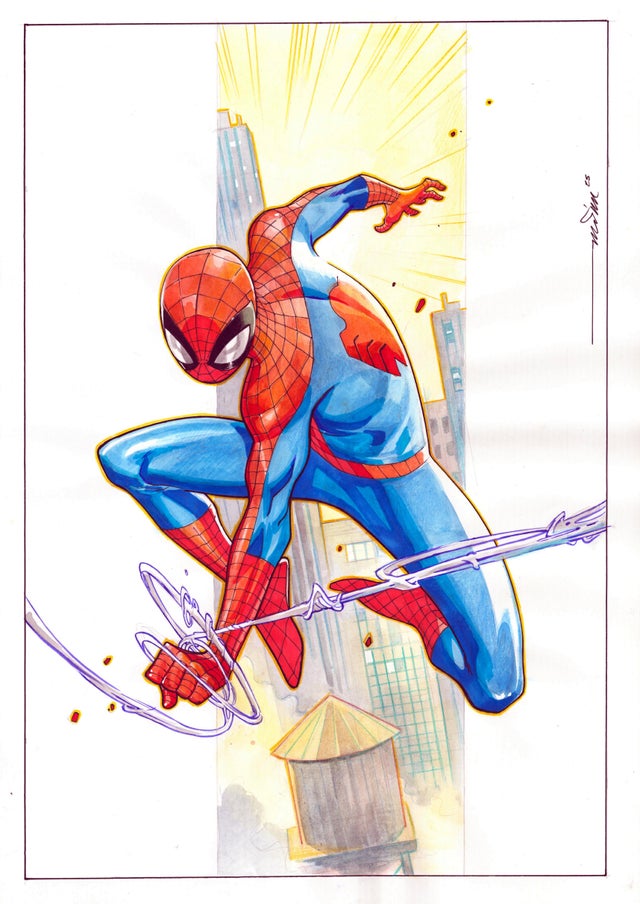 Spider-Man Painting - Paco Medina Comic Art