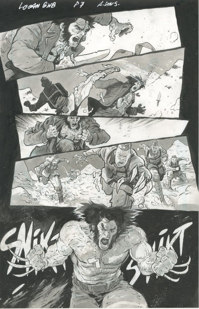 Logan: Black, White & Blood (2026) #1 - WOLVERINE pg 7 SNIKT Comic Art