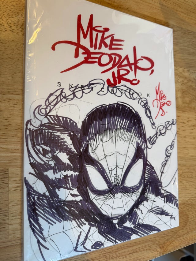 Mike Deodato Jr Original art on cover of Sketchbook Spider-Man Comic Art