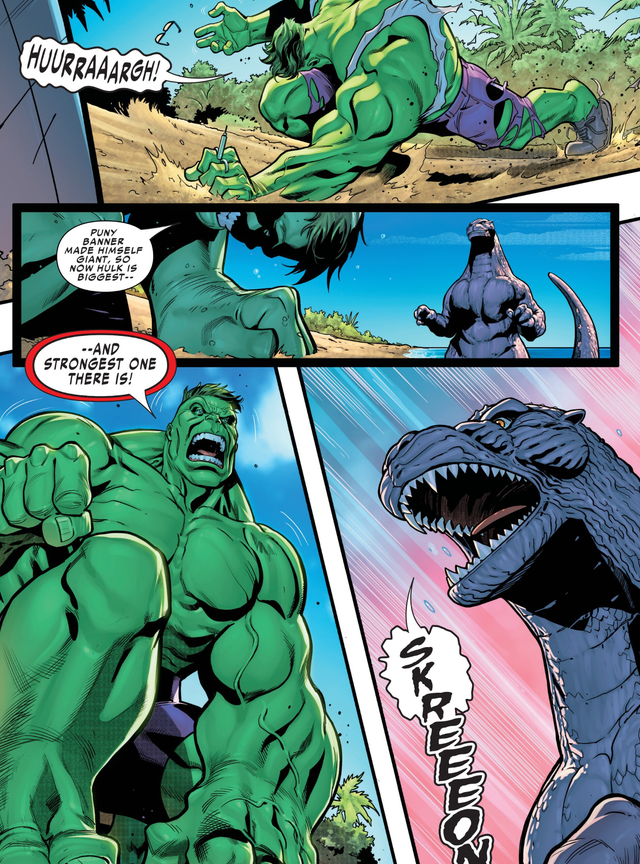 Godzilla Destroys The Marvel Universe ISSUE 4 (2025) - PACO MEDINA Bruce Banner HULK! Comic Art