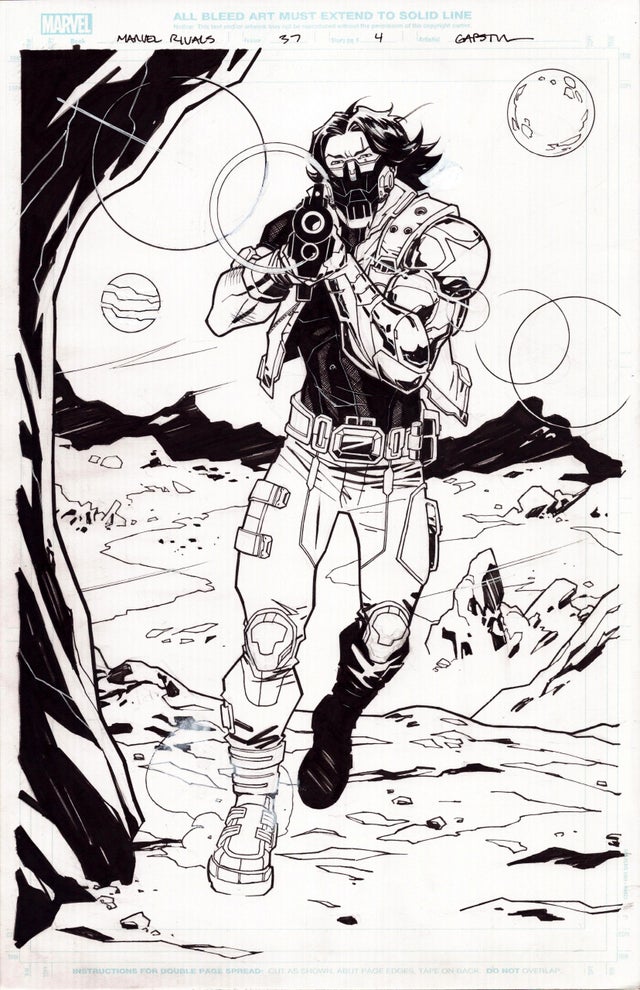MARVEL RIVALS- WINTER SOLDIER ARNIM ZOLA GALACTA - ERIC GAPSTUR PAGE 4 SPLASH Comic Art