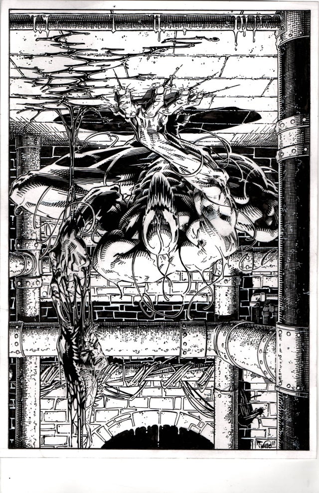 Carnage - Homage to Adam Kubert's Venom Comic Art