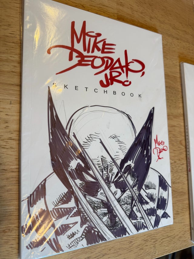 Mike Deodato Jr Original art on cover of Sketchbook WOLVERINE Comic Art