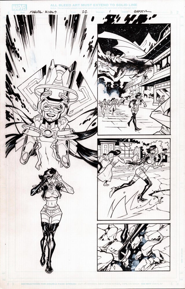 MARVEL RIVALS- LUNA SNOW, GALACTA, DOOM, DAREDEVIL - ERIC GAPSTUR Comic Art