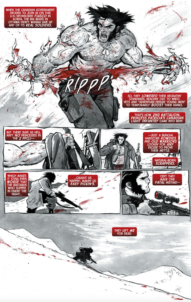 Logan: Black, White & Blood (2026) #1 - WOLVERINE pg 4 Comic Art