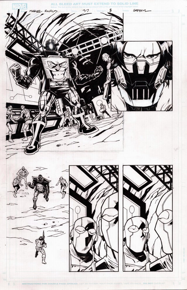 MARVEL RIVALS- WINTER SOLDIER ARNIM ZOLA GALACTA - ERIC GAPSTUR PAGE 5 Comic Art