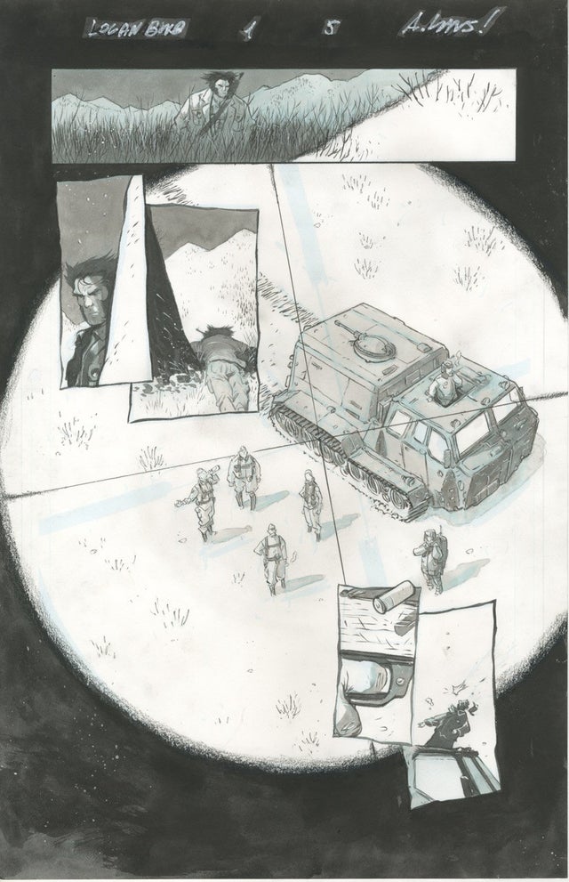 Logan: Black, White & Blood (2026) #1 - WOLVERINE pg 5 Comic Art