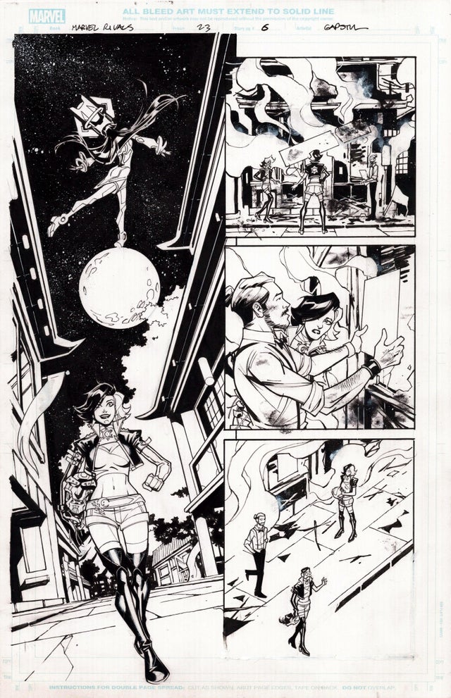 MARVEL RIVALS- LUNA SNOW, GALACTA, DOOM, DAREDEVIL - ERIC GAPSTUR Comic Art