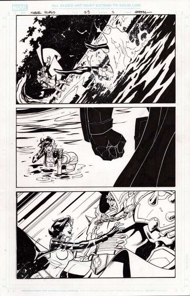 MARVEL RIVALS- LUNA SNOW, GALACTA, DOOM, DAREDEVIL - ERIC GAPSTUR Comic Art