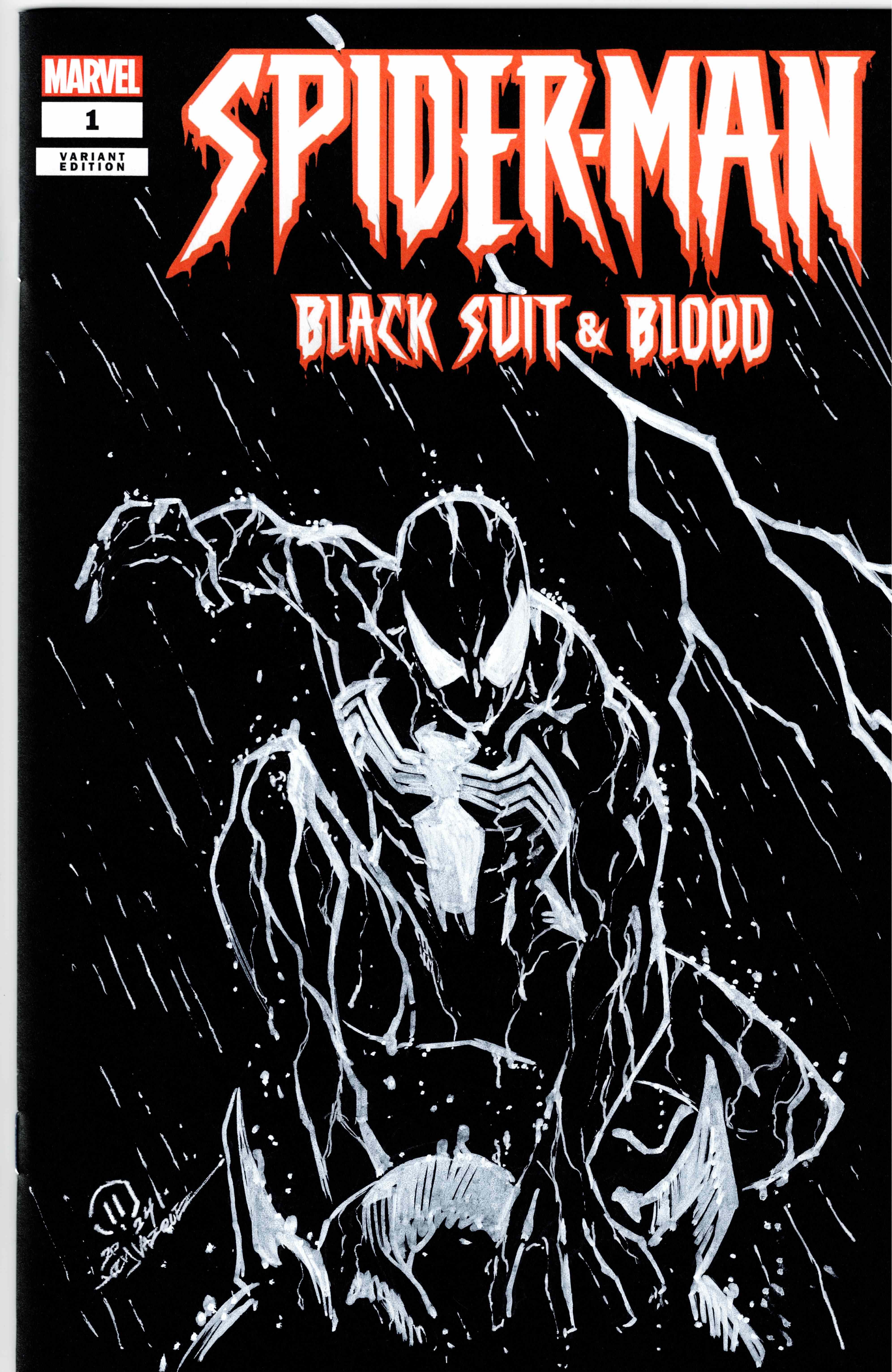 Black Suit Spider-Man Sketch Cover - Joey Vazquez | WE ARE COMIX ART