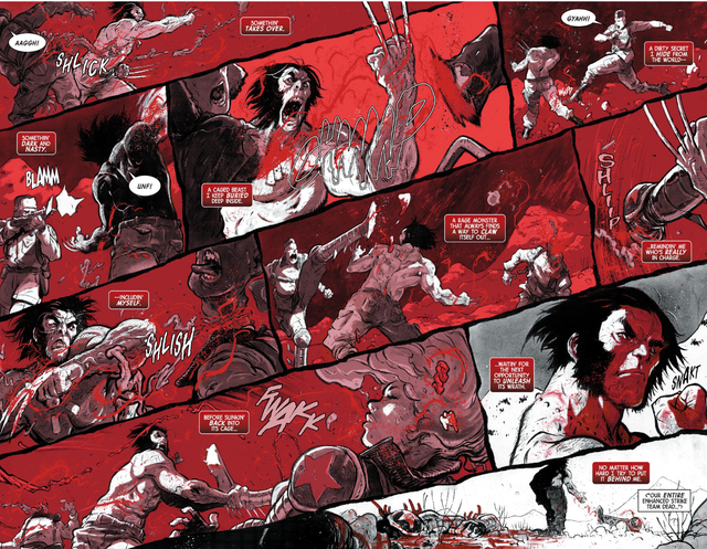 Logan: Black, White & Blood (2026) #1 - WOLVERINE pg(s) 8-9 Double page Comic Art