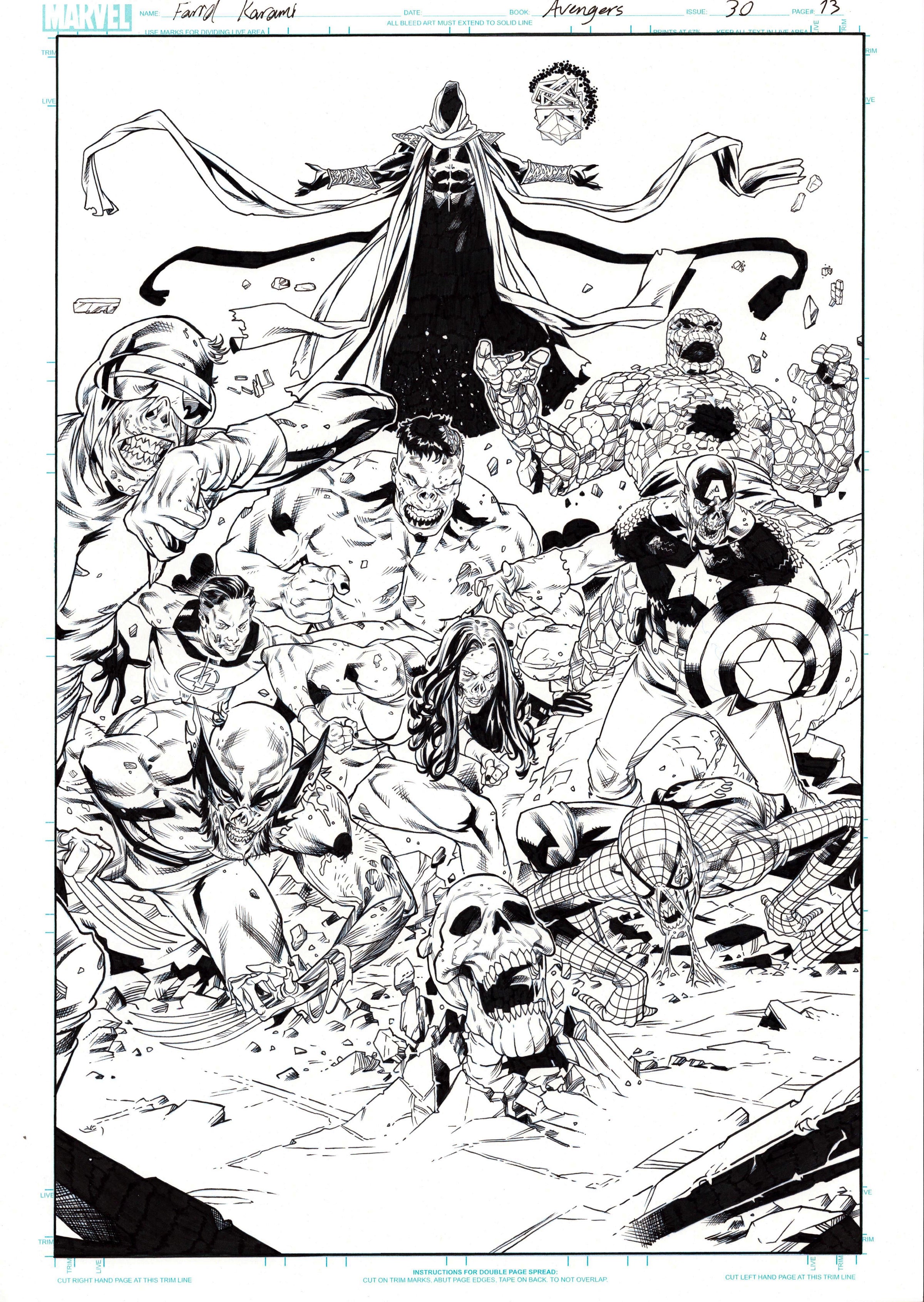 Avengers Issue 30 Splash Page - Marvel Zombies Wolverine Cyclops