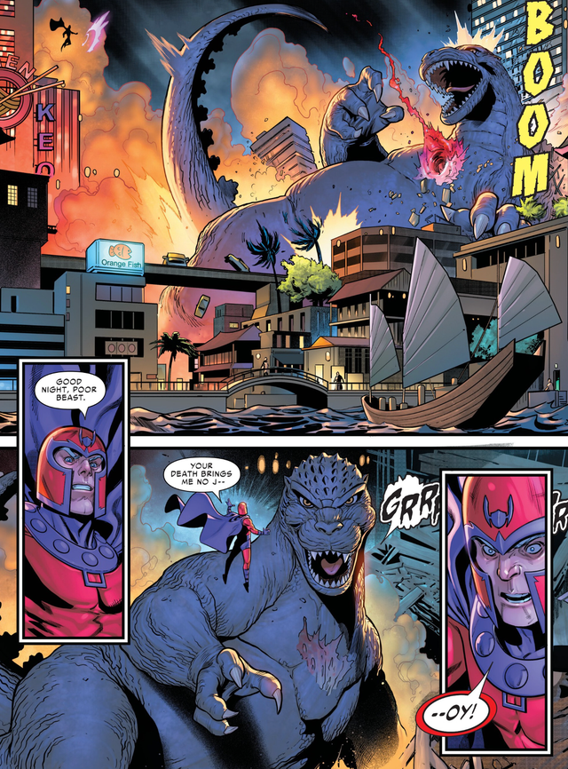 Godzilla Destroys The Marvel Universe ISSUE 3 (2025) - PACO MEDINA Magneto X-men Gambit Comic Art